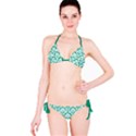 Emerald Green Damask Pattern Bikini Set View3