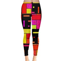 Squares And Rectangles Leggings  by LalyLauraFLM