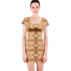 Faux Animal Print Pattern Short Sleeve Bodycon Dress by GardenOfOphir