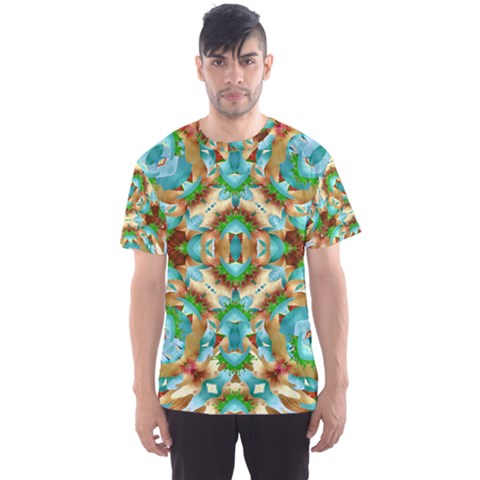 Colorful Modern Pattern Collage Men s Sport Mesh Tee by dflcprintsclothing
