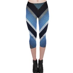 Geometric Stripes Print Capri Leggings  by dflcprintsclothing