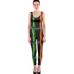 Orange Green Wires Onepiece Catsuit by LalyLauraFLM