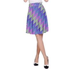 Diagonal Chevron Pattern A-line Skirt by LalyLauraFLM