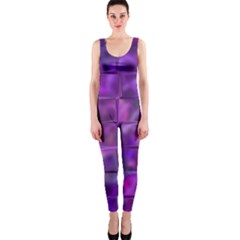Purple Squares Onepiece Catsuit by KirstenStar