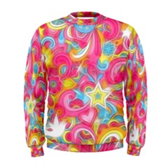 Hippy Peace Swirls Men s Sweatshirt by KirstenStar