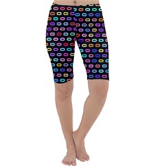 Colorful Round Corner Rectangles Pattern Cropped Leggings by LalyLauraFLM