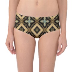 Faux Animal Print Pattern Mid-waist Bikini Bottoms by GardenOfOphir