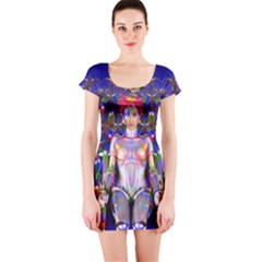 Robot Butterfly Short Sleeve Bodycon Dresses by icarusismartdesigns