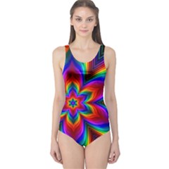 Rainbow Flower One Piece Swimsuit by KirstenStarFashion