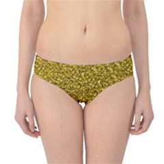 Sparkling Glitter Golden Hipster Bikini Bottoms by ImpressiveMoments