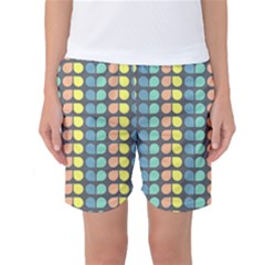 Colorful Leaf Pattern Women s Basketball Shorts by GardenOfOphir