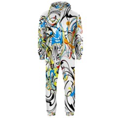 Abstract Fun Design Hooded Jumpsuit (men) 