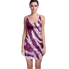Purple Zebra Print Bling Pattern  Bodycon Dresses