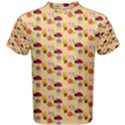 Colorful Ladybug Bess And Flowers Pattern Men s Cotton Tees View1