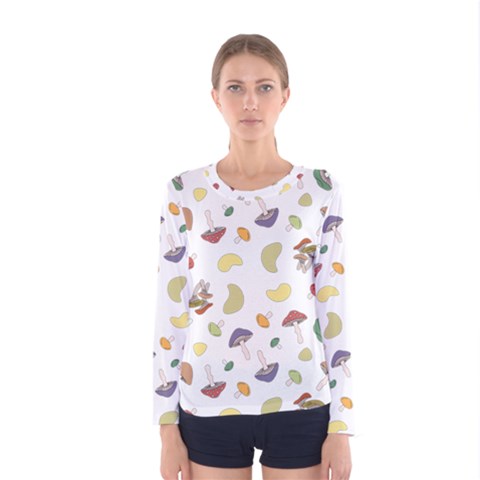 Mushrooms 002b Women s Long Sleeve T-shirts by Famous