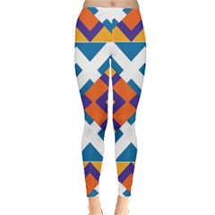 Shapes In Rectangles Pattern Leggings by LalyLauraFLM