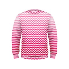 Pink Gradient Chevron Boys  Sweatshirts by CraftyLittleNodes