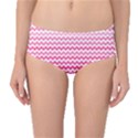 Pink Gradient Chevron Mid-Waist Bikini Bottoms View1
