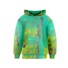 Abstract In Turquoise, Gold, And Copper Kid s Pullover Hoodies by digitaldivadesigns