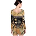 Steampunk, Shield With Hearts Long Sleeve Bodycon Dresses View2