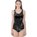 Black marble Stone pattern Women s One Piece Swimsuits View1