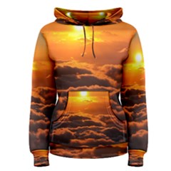 Sunset Over Clouds Women s Pullover Hoodies by trendistuff