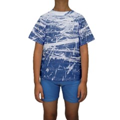 Blue And White Art Kid s Short Sleeve Swimwear by trendistuff