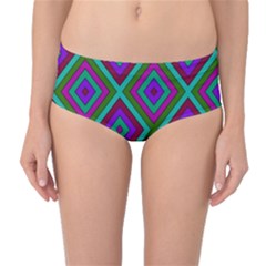 Diamond Pattern  Mid-waist Bikini Bottoms by LovelyDesigns4U