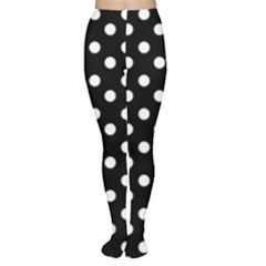 Black And White Polka Dots Women s Tights by GardenOfOphir