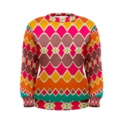 Symmetric Shapes In Retro Colors  Women s Sweatshirt by LalyLauraFLM