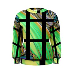 Black Window With Colorful Tiles Women s Sweatshirts by digitaldivadesigns