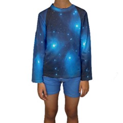 Pleiades Kid s Long Sleeve Swimwear by trendistuff