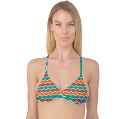 Colorful Chevrons Pattern Reversible Tri Bikini Top by LalyLauraFLM