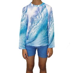 Ocean Wave 1 Kid s Long Sleeve Swimwear by trendistuff