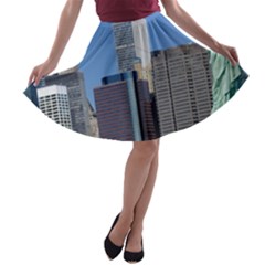 Ny Liberty 2 A-line Skater Skirt by trendistuff