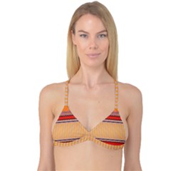 Stripes And Chevrons Reversible Tri Bikini Top by LalyLauraFLM