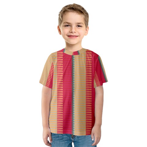 Stripes And Other Shapes Kid s Sport Mesh Tee by LalyLauraFLM