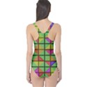 3D rhombus pattern Women s One Piece Swimsuit View2