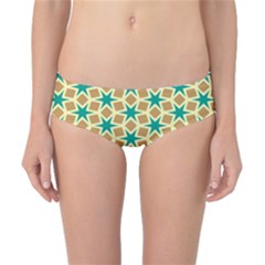Stars And Squares Pattern Classic Bikini Bottoms by LalyLauraFLM