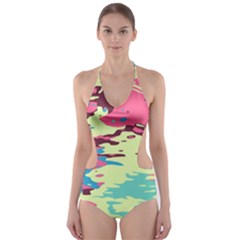 Chaos Texture Cut-out One Piece Swimsuit by LalyLauraFLM