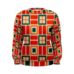 Squares And Rectangles In Retro Colors  Women s Sweatshirt by LalyLauraFLM