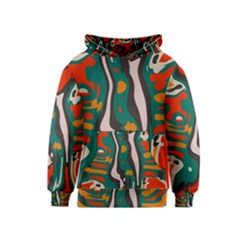 Retro Colors Chaos Kid s Pullover Hoodie by LalyLauraFLM