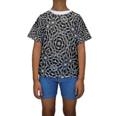 Polygons Pattern Print Kid s Short Sleeve Swimwear by dflcprintsclothing