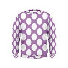Lilac Polkadot Kids  Sweatshirt by Zandiepants