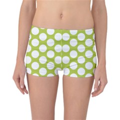 Spring Green Polkadot Reversible Boyleg Bikini Bottoms by Zandiepants