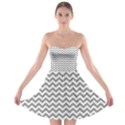 Grey And White Zigzag Strapless Dresses View1