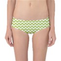 Spring Green And White Zigzag Pattern Classic Bikini Bottoms View1