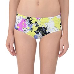 Abstract Mid-waist Bikini Bottoms by Uniqued