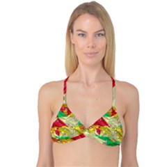 Colorful 3d Texture   Reversible Tri Bikini Top by LalyLauraFLM