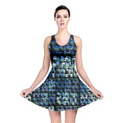 Looking Out At Night, Abstract Venture Adventure (venture Night Ii) Reversible Skater Dress by DianeClancy